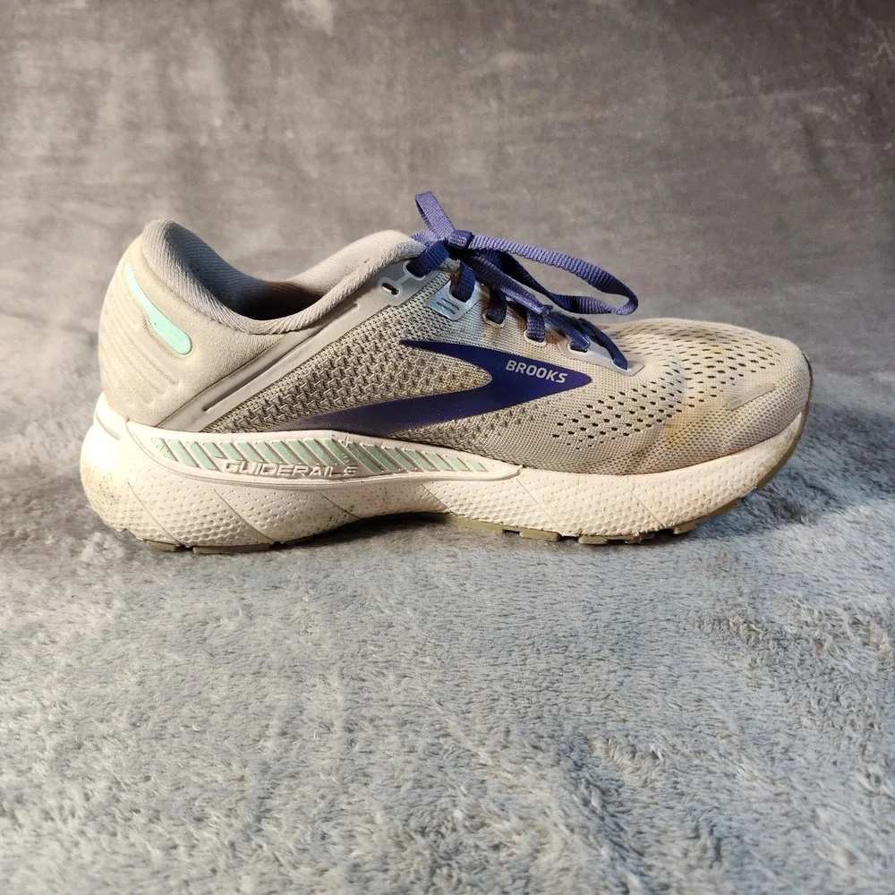 Brooks Shoes Womens 8.5 Gray Blue Adrenaline GTS 22 Running Sneaker Athleisure